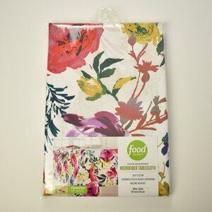 Food Network 60in x 84in Square Blooming Spring Floral Microfiber Tablecloth